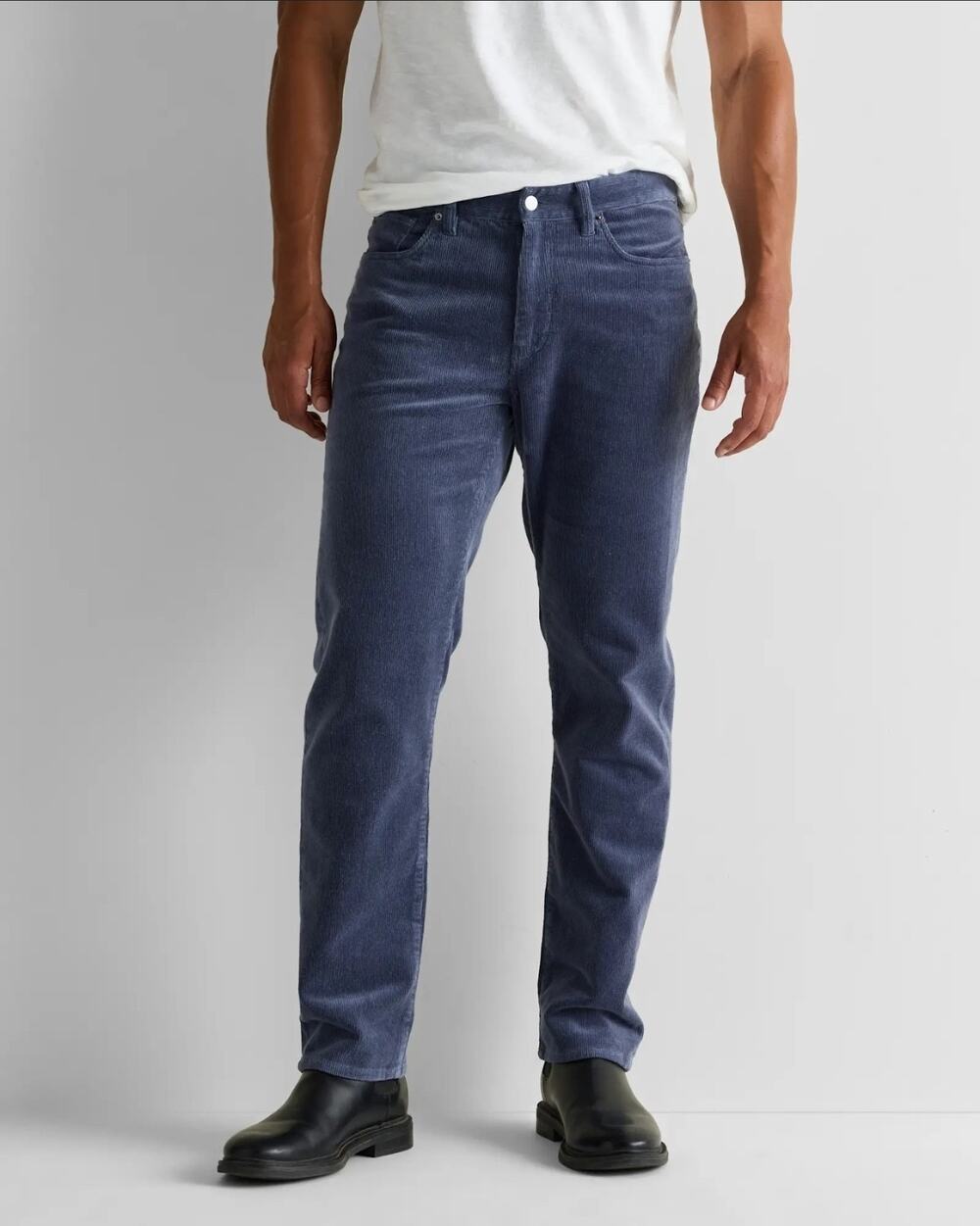 Quince Organic Corduroy Pants Mens 30x30 Storm Blue Straight Leg NWT Preppy Gorp
